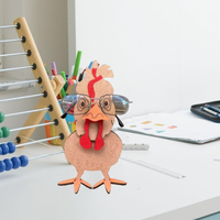 Support et porte-lunettes en bois moderne et amusant en forme de poulet, support multifonctionnel pour lunettes de soleil, décoration de bureau, décoration de mariage
