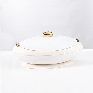 Lot de 3 casseroles isothermes ovales 4L, 5L, 6L, économiseuses d'espace, avec bouton doré bicolore, pour le Ramadan, l'Aïd, les banquets africains et les fêtes - Product Image 6