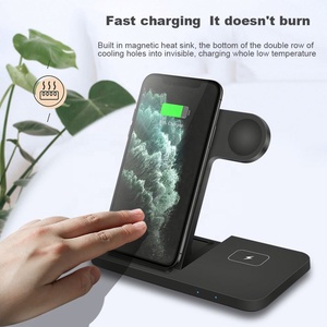 แท่นวางโทรศัพท์ 3 in 1 พร้อมที่ชาร์จไร้สายสำหรับ Xiaomi Samsung <span class=keywords><strong>iPhone</strong></span> 13 12 <span class=keywords><strong>11</strong></span> Pro Max Watch 15W แท่นชาร์จเร็วพร้อมที่วางโทรศัพท์ - Product Image 4
