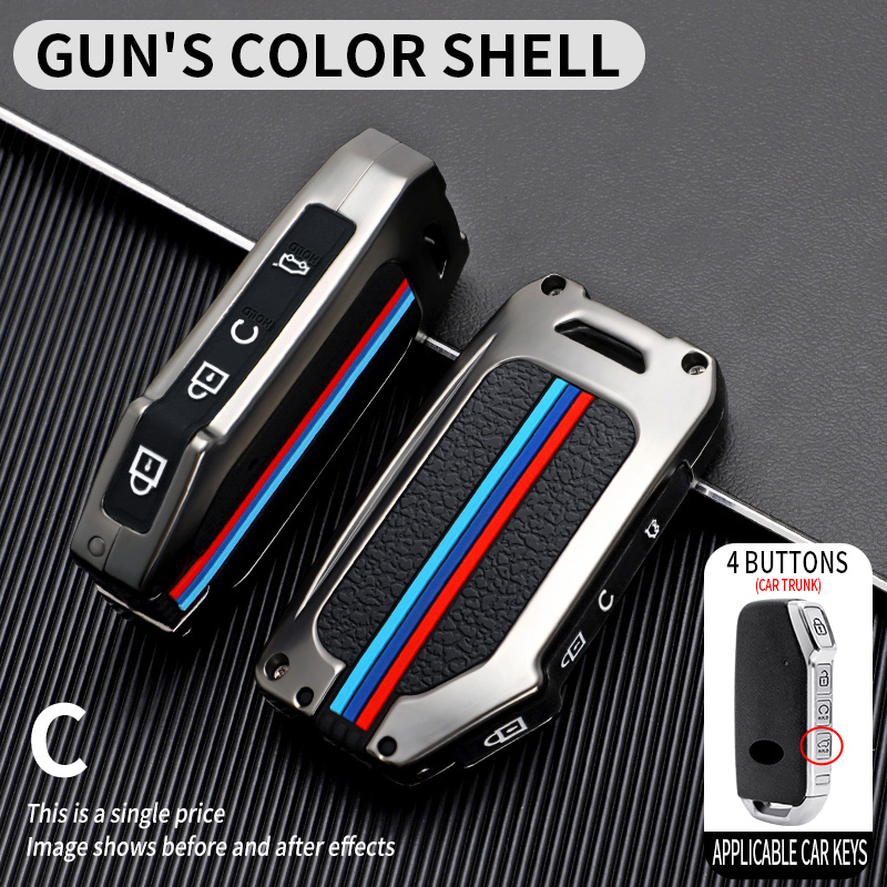 C 4 Button Trunk Gun Metal