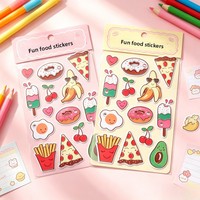 Autocollants alimentaires amusants style Instagram, autocollants mignons de dessins animés pour enfants, pour bullet journal, Gudak, DIY, papier couché, décorations modernes