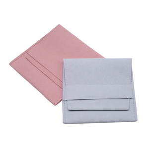 ถุงใส่เครื่องประดับไมโครไฟเบอร์สีชมพูเทา FORTE Wholesale พร้อมโลโก้แบบกำหนดเอง - Product Image 6