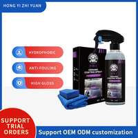 Ventes chaudes, kit de revêtement de peinture automobile en spray céramique de 350 ml, revêtement haute brillance, hydrophobe, autonettoyant, imperméable à la pluie, pour le detailing automobile