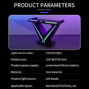 Bàn DJ phát sáng LED di động, có logo VIP tùy chỉnh, dành cho vũ trường, tiệc tùng, KTV, bàn chơi đĩa bay - Product Image 5