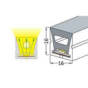 16x16mm DC <strong>12V</strong> 24V SMD 2835 120LEDs/m 3838 RGB Neon Pipe <strong>Light</strong> <strong>Led</strong> <strong>Strip</strong> <strong>Light</strong> Neon Flex - Product Image 6