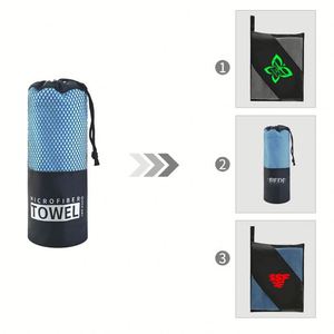 Toalla de Yoga y Baño de Microfibra Personalizada con Logotipo, Super Absorbente, de Secado Rápido, Tipo Gamuza, para Gimnasio, Fitness, Portátil y Grande - Product Image 3