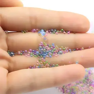 Decorazioni per Nail Art 3D Mini perle di vetro per stampi in resina epossidica riempimenti perline di vetro per Nail Art