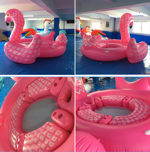 Jouet de piscine <span class=keywords><strong>gonflable</strong></span> <span class=keywords><strong>géant</strong></span> personnalisé/<span class=keywords><strong>flamant</strong></span> <span class=keywords><strong>rose</strong></span> flottant pour 6 personnes - Product Image 5