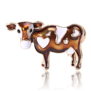 Broche Pequeno Personalizado com Design de Gota de Óleo, Diamante, Amor, Vaca Fofa, Agulha de Colar com Temperamento Delicado, <span class=keywords><strong>Pin</strong></span> Exquisito para Bolsa - Product Image 6