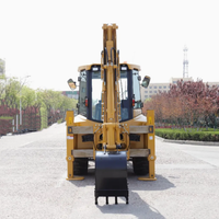 Chargeuse-pelleteuse tout-terrain multifonctionnelle 4x4 avec chargeur frontal et pelle arrière intégrés, livraison directe d'usine
