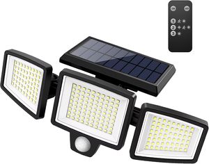 Lámpara Solar LED para Exteriores con Sensor de Movimiento, IP65, Plástico ABS, 5.5V, para Jardín, Paisaje y Carretera, 6000K, UP-T12B, Alimentada por Energía Solar - Product Image 1