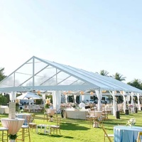 Tente de réception de luxe en PVC transparent 15x30m pour événements extérieurs, festivals, mariages