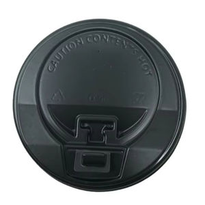 Tapa Desechable para Vasos de Bebidas Calientes, Tapa Negra para Vasos de Café con Orificio para Beber, Ajuste Seguro para Bebidas para Llevar y Bebidas Calientes - Product Image 1