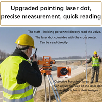 Niveau laser Bofei DSZ3-2TL, précision millimétrique, instrument métallique auto-nivelant haute précision, garantie 1 an, pour la mesure de la hauteur des routes