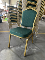 Chaises empilables pour événements, chaises de banquet en velours, chaises empilables pour hôtel, chaises de salle de banquet scolaire, couleur rouge