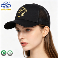 Gorra Trucker Ajustable de Malla con Cierre a Presión, Certificada por GRS Eco, con Logotipo Bordado Personalizado, para Deportes al Aire Libre y Uso Diario