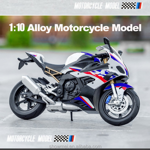 Modelo de Motocicleta de Aleación a Escala 1:10, Juguete de Motocicleta Fundida a Presión, Adorno de Locomotora, Colección con Sonido y Luz, Simulación de Motocicleta - Product Image 4