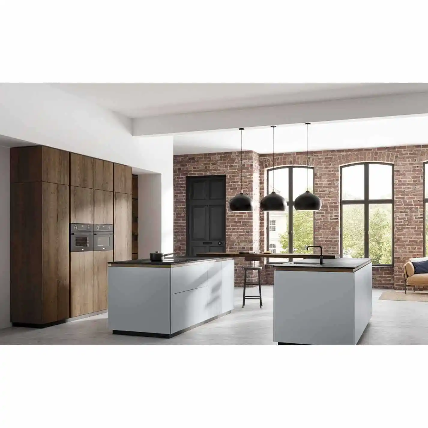 vermonhouzz Modern kitchen design cabinet Wood Veneer Kitchen Furniture Design Kitchen Cabinets