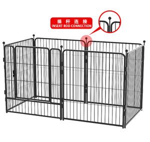 Moderno piccolo cane box costruzione ferro pulsante pulsante esterno recinzione temporanea per animali domestici per cortile vassoio di plastica - Product Image 3