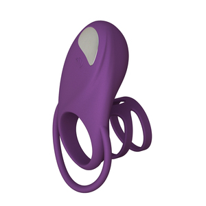 Anillo vibrador para pene, juguete sexual para hombres, retarda la eyaculación, opciones de color negro, morado y rosa. - Product Image 3