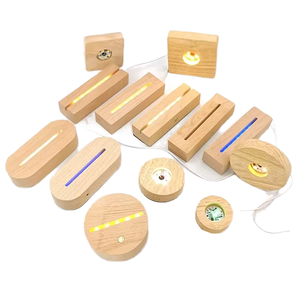 Tùy chỉnh RGB 3D sáng hình chữ nhật USB đèn bằng gỗ cơ sở ấm trắng dẫn ánh sáng ban đêm nhà hiện đại sử dụng vật liệ<span class=keywords><strong>u</strong></span> ABS - Product Image 4