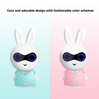 Machine à histoires pour enfants en forme de lapin mignon, lecteur de musique avec lumière aux oreilles colorée, jouet éducatif pour l'apprentissage avant le coucher des tout-petits