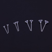 Accesorios para Pendientes DIY Bowei, Plástico Transparente Invisible, Fornituras Planas para Joyería