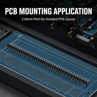 Bande de connecteurs femelles à pas de 2,54 mm, 40 broches, à trous ronds, plaquée or, pour achats en gros et commandes d'exportation