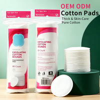 Disques de coton ronds biodégradables, doux, organiques, jetables, pour le démaquillage du visage, personnalisables en pochette, pour les voyages