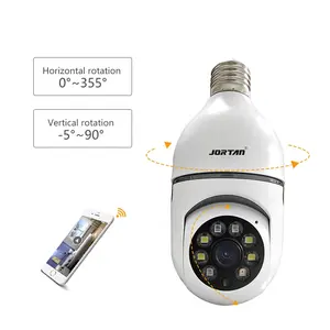 Jortan אור מצלמה yoosee 2mp רחב זווית רשת מצלמת ptz כיפה 360 מעלות אי ענן קיר שעון כדור הנורה cctv