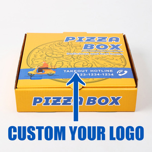 Caja de pizza de papel Kraft marrón impresa Caja de pizza de papel marrón barata - Product Image 6