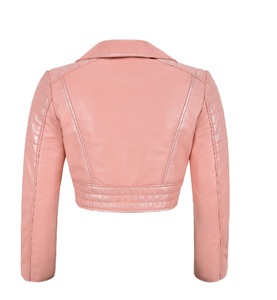 Chaleco de Mujer Acolchado de Cuero Nappa Rosa Bebé 100% Genuino Personalizado, Estilo Acolchado, Marca Personalizada, Etiqueta Privada, OEM, Venta al Por Mayor - Product Image 4