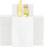 2024 prix usine personnalisé premium tissu comme 1ply serviettes d'invité blanches jetables airlaid serviettes