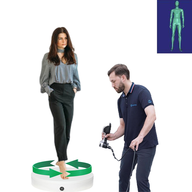 BKL OEM 45cm 360 Rotating LCD 200kg Body Scanning Turntable Weight Scale 3D Body Scan CE FCC RoHS Certified Factory Direct