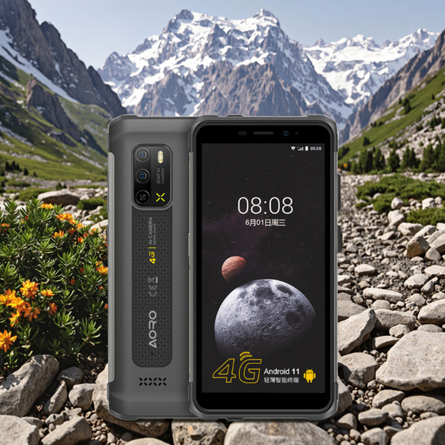 AORO A13 IP68 4GB+64GB Android 12 Octa Core Rugged Phone 5180mAh NFC 4G Shockproof Waterproof Smartphone