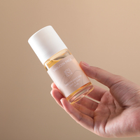 Flacon à bille en verre transparent de 30 ml et 50 ml avec bille en plastique pour l'emballage d'huiles corporelles et d'extraits de plantes, destiné aux soins de santé et à l'aromathérapie
