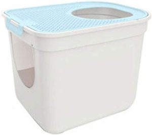 Large Space Cat <strong>Litter</strong> <strong>Box</strong> Two Doors Semi-closed Odor Resistant Cat Toilet Cat <strong>Accessory</strong> - Product Image 4
