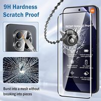Protector de Pantalla de Vidrio Templado Transparente con Borde Curvo 3D y Pegamento Completo para Xiaomi Redmi Note 15 Pro Plus 14 13 Poco M8