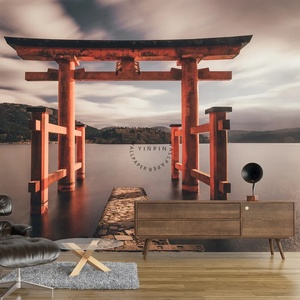 Architettura giapponese tradizionale torii muro adesivo 3d carta da parati per soggiorno - Product Image 4