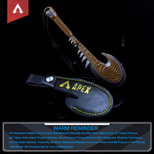 APEX Legends Wraith para Kunai y Gibraltar <span class=keywords><strong>Scythe</strong></span> 15CM Llavero Set Safe Metal Crafts Juguetes coleccionables para niños <span class=keywords><strong>Juego</strong></span> Merchandise - Product Image 3