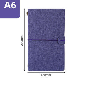 Cuero Pu A5 A6 A7 planificador diario 6 anillos Carpeta de cuaderno con hebilla de Metal para pasaporte tarjetas de efectivo boletos - Product Image 4