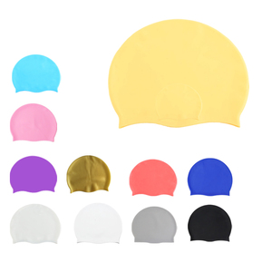 <span class=keywords><strong>Bonnet</strong></span> <span class=keywords><strong>de</strong></span> <span class=keywords><strong>bain</strong></span> universel pour adultes à cheveux longs, personnalisable avec logo, en autres matériaux, imperméable, protection des oreilles, sans découpe, pour la plage et la natation. - Product Image 2