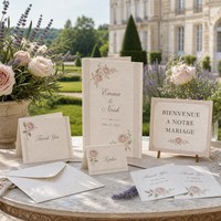 Französisches Hochzeits-Kit: Pflanzbares Rosen-Samenpapier mit Streifen-Design, individuell anpassbar, Großhandel, umweltfreundlich