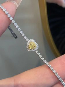 Pulsera de Diamantes Naturales Xinfly de 0.73ct, Brazalete de Oro de 18K con Forma de Corazón, Joyería Fina y Elegante para Bodas y Compromisos - Product Image 5