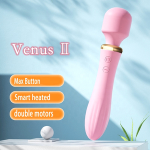Haslove vendita calda bacchetta per adulti vibratore USB riscaldato doppio testa Dildo giocattolo per le <span class=keywords><strong>donne</strong></span> 20 modalità - Product Image 2