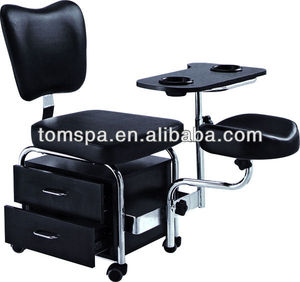 Sillón de Pedicura Portátil Profesional TOMSPA con Mesa y Reposapiés Ajustables, Diseño Minimalista Blanco, Modelo TS-1608 - Product Image 5