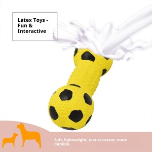 <span class=keywords><strong>Aipi</strong></span> Latex chó đồ chơi Barbell bóng đá thân thiện với môi không thấm nước cắn kháng MOL cạnh gà hương vị hài hước vocalization - Product Image 5