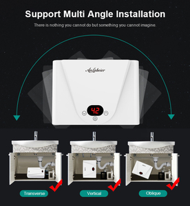 2026 Professional <b>Electric</b> 3500-5500W Tankless Instant Water Heater App-Controlled Touch Control IPx4 <b>Waterproof</b> - Product Image 4