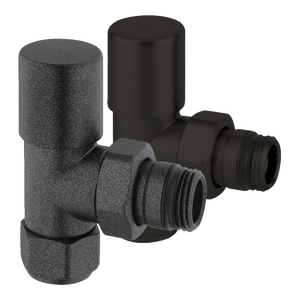 Valvola Decorativa Angolare Termostatica di Alta Qualità 1/2\"-24x19\" Nero Opaco - Product Image 1