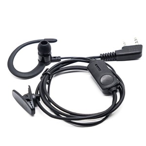 Walkie Talkie Headset Ear Hook Style Universal K Type Connector With <b>Mic</b> For Domestic Radios - Product Image 1
